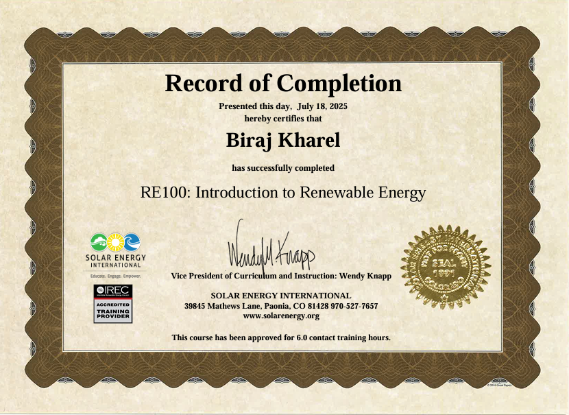 RE100_Introduction to Renewable Energy